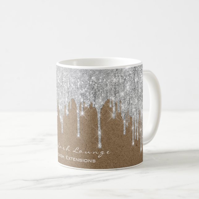Möhippa 16:e. Silver Grått Drips Kraft Kaffemugg (Framsida höger)