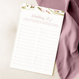 Möhippa A-Z-spel för Blommigt av vattenfärger