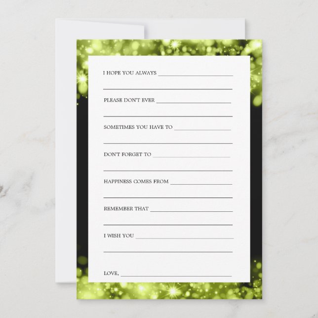 Möhippa Advice Chartreuse Moukling Ljus Inbjudningar (Framsida)