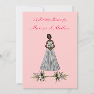 ’Möhippa’ African-Amer Bride [1] w/ Rosa Flo Inbjudningar