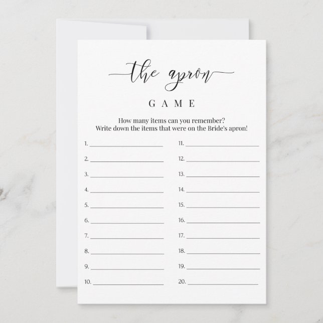 Möhippa av Apron-spelkortet Inbjudningar (Framsida)