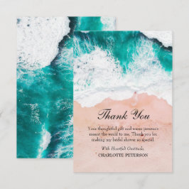 Möhippa av Beach-temat för Vinkara blåhavsstranden Tack Kort