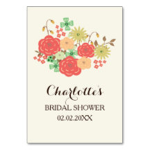 möhippa av bingo-kort för blommigt av elfenbensmin