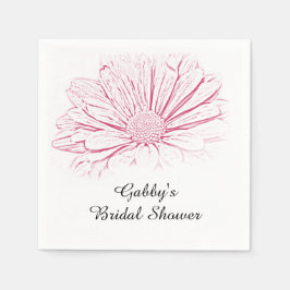 Möhippa av Blommigt för Daisy av rosa Pappersservett