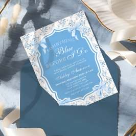 Möhippa av Blommigten Blue Bow Inbjudningar