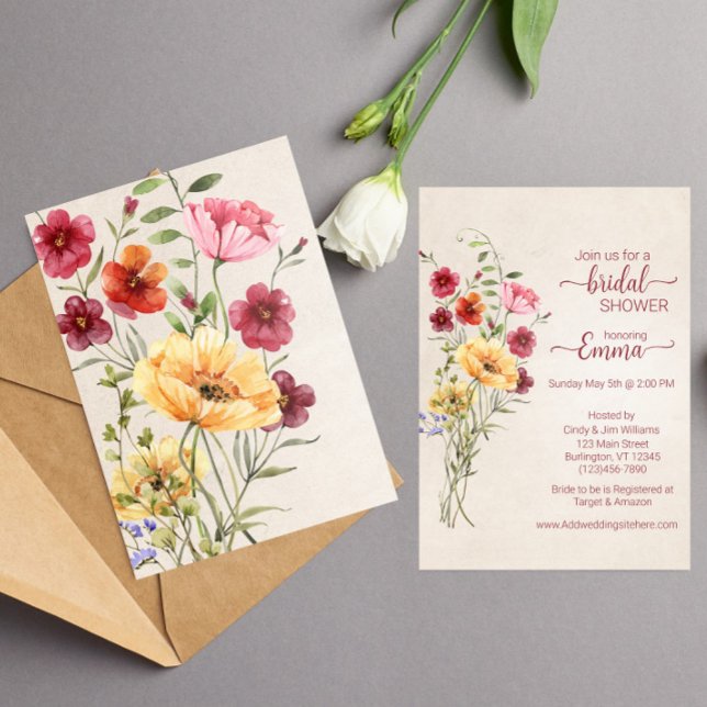 Möhippa av boho wildblomma spara datumet (Skapare uppladdad)