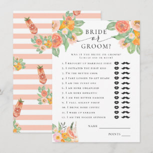 Möhippa av bricka eller groom Bright Cocktail Tilläggskort
