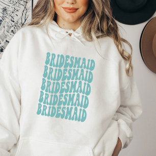 Möhippa av Bridesmaid Aqua Teal Anpassningsbar Mat T Shirt