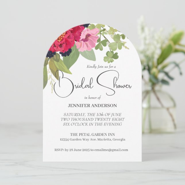 Möhippa av Bright & Colorful Blommigt Garden Inbjudningar (Stående Fram)