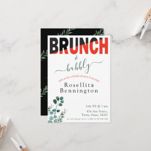 Möhippa av Brunch och BubLY Eucalyptus Blommigt  Inbjudningar