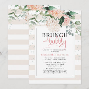 Möhippa av Brunch och Bubly Rosa Blommigt Inbjudningar