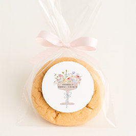 Möhippa av champagne runt klistermärke