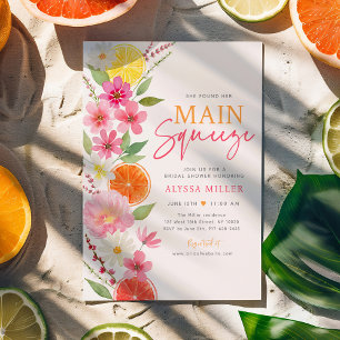 Möhippa av Citrus-Blommigt för huvudsaksundersökni Inbjudningar