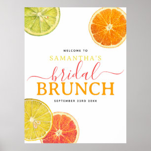 Möhippa av Citrus Möhippa Brunch Lemon Orange  Poster