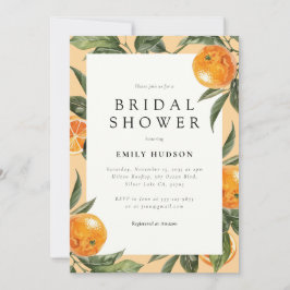 Möhippa av Citrus Orange Elegant Inbjudningar