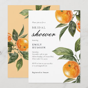 Möhippa av Citrus Orange Elegant Inbjudningar