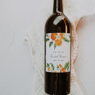 Möhippa av Citrus Thated Vinflaska Etikett