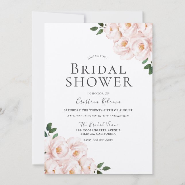 Möhippa av den  Rosan för Elegant Inbjudningar (Framsida)