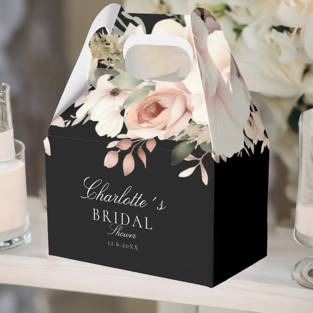 Möhippa av elegant pastellblombukett presentaskar (Elegant pastel flower bouquet Bridal Shower Favor Boxes)