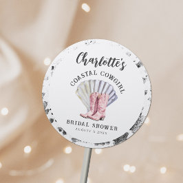 Möhippa av Eleganten Coastal Cowgirl Runt Klistermärke