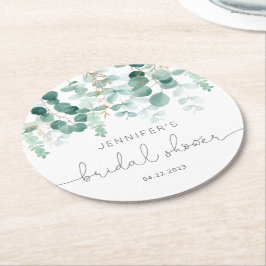 Möhippa av eukalyptus greenery elegant underlägg papper rund