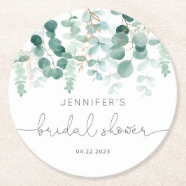 Möhippa av eukalyptus greenery elegant underlägg papper rund