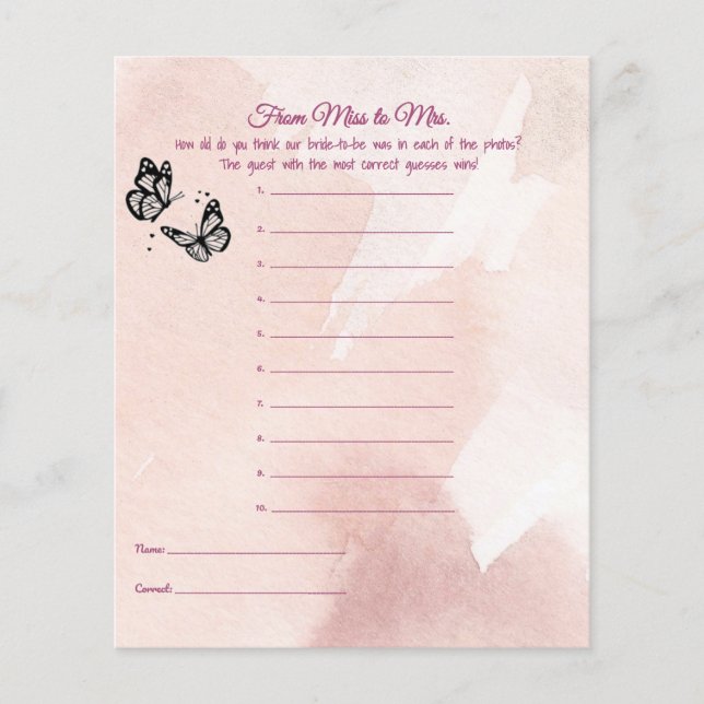 Möhippa av fjäril (Framsida)