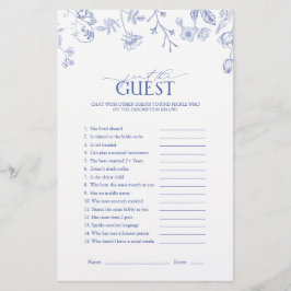Möhippa av fransk Blue & White-Blommigt
