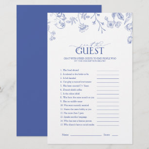 Möhippa av fransk Blue & White-Blommigt