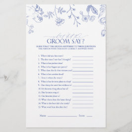 Möhippa av fransk Blue & White-Blommigt