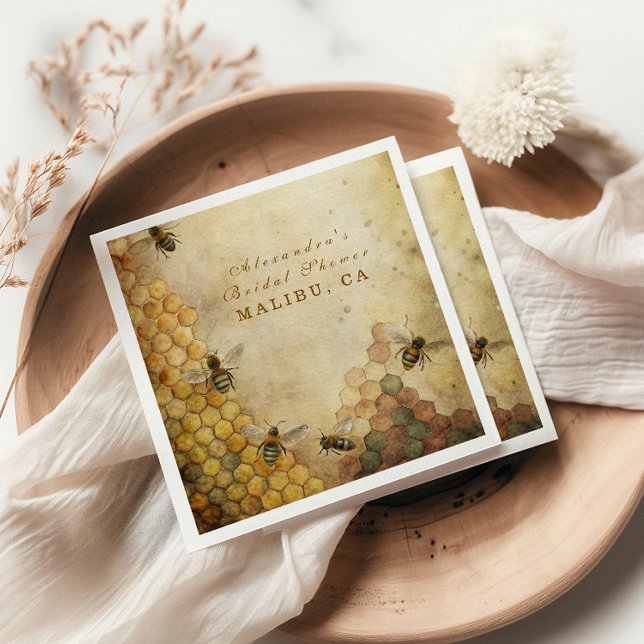 Möhippa av gyllene honungsbin pappersservett (Skapare uppladdad)