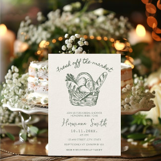 Möhippa av handtagen Grönt utanför marknaden Inbjudningar