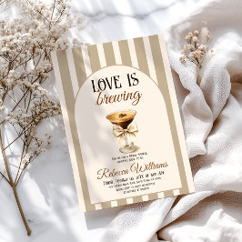 Möhippa av kaffeteme Espresso Martini Bow Inbjudningar