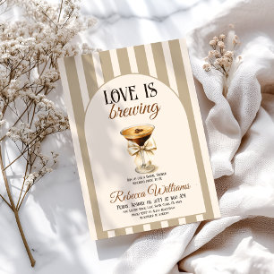 Möhippa av kaffeteme Espresso Martini Bow Inbjudningar