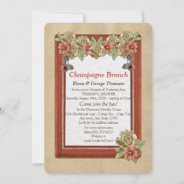 Möhippa av läder och syskonbilder i Struktur Inbjudningar