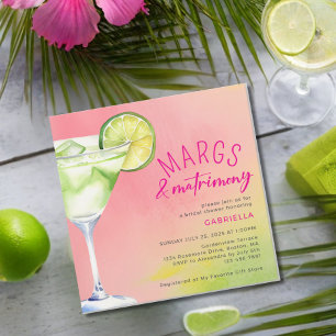 Möhippa av Margs och Matrimony Rosa Grönt Inbjudningar