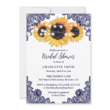 Möhippa av marin blått och solros