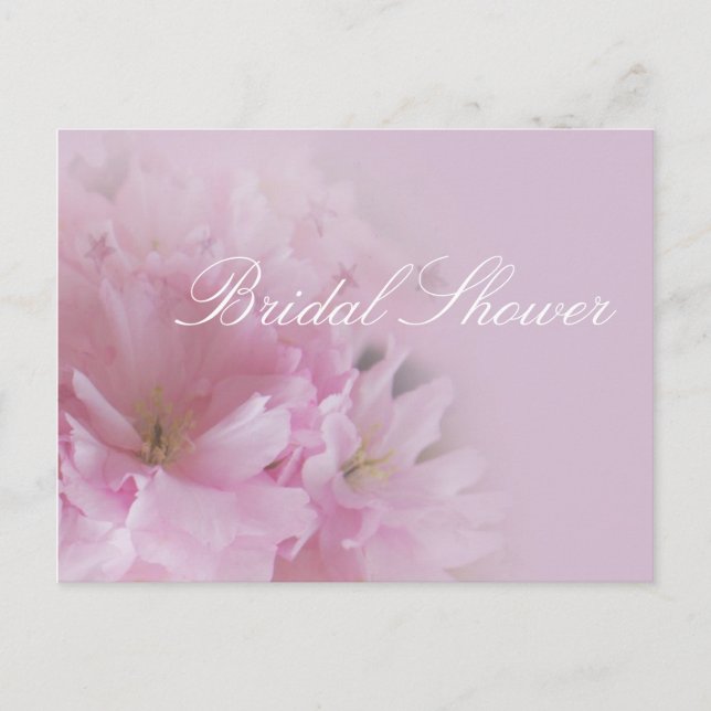 Möhippa av mjuk rosa-körsbärssystem inbjudan vykort (Framsida)