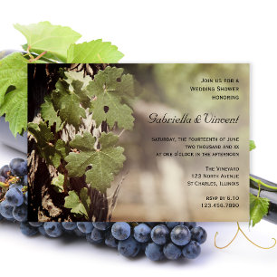 Möhippa av naturlig druvmust Löv Vineyard Inbjudningar