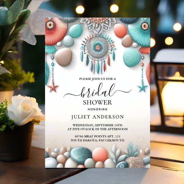 Möhippa av nytt Aqua Sand Work Stacks Sea Glass Inbjudningar (Skapare uppladdad)