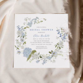 Möhippa av ömtålig blå Blommigt Inbjudningar