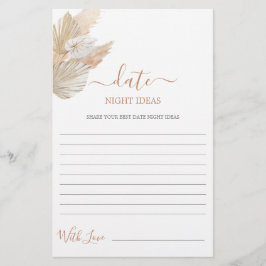 Möhippa av pampas-gräskort för nattliga idéer