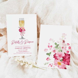 Möhippa av Petals och Proseccos Rosa Blommigt Inbjudningar