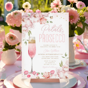 Möhippa av Petals och Proseccos Rosa Blommigt  Inbjudningar