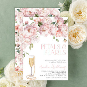 Möhippa av Petals & Pearls Modern Rosa Blommigt Inbjudningar
