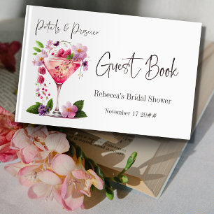 Möhippa av Petals & Proseccos Rosa Blommigt Gästböcker