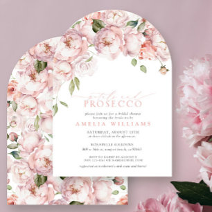 Möhippa av Petals & Proseccos Rosa Blommigt Inbjudningar