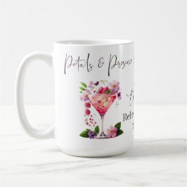 Möhippa av Petals & Proseccos  Rosa Blommigt Kaffemugg