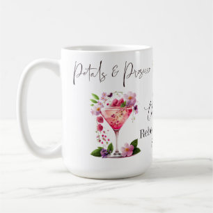 Möhippa av Petals & Proseccos Rosa Blommigt Kaffemugg