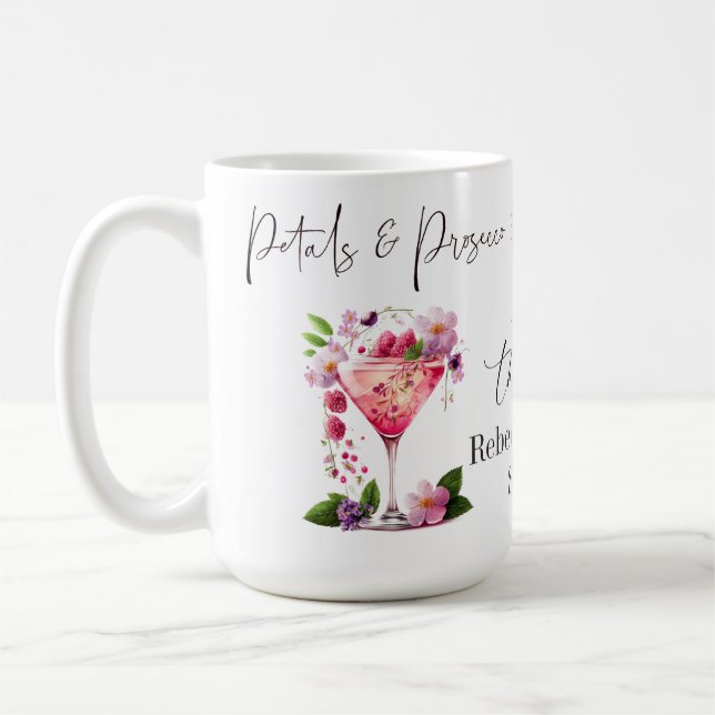 Möhippa av Petals & Proseccos  Rosa Blommigt Kaffemugg (Vänster)
